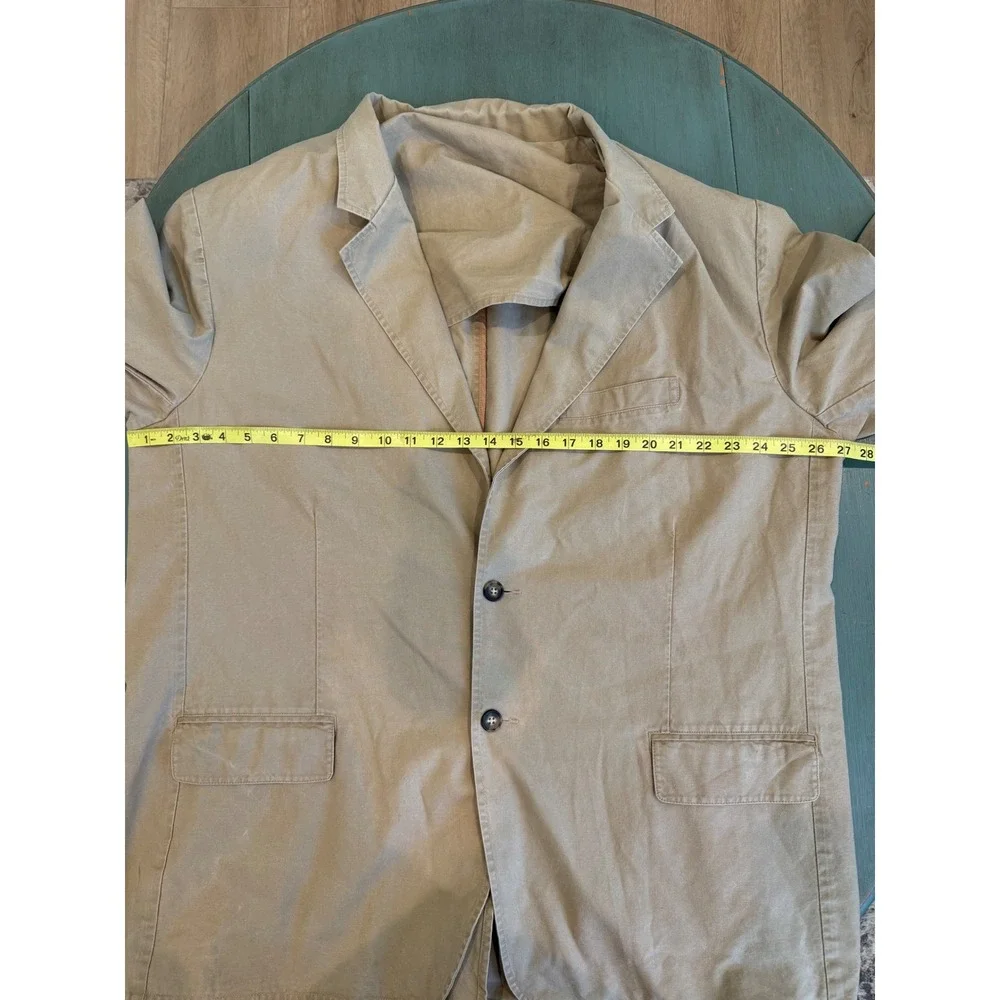 L.L. Bean Men's 52 Reg Khaki Cotton Canvas Chore Coat Workwear Jacket 0KU59